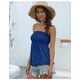 thumbnail image 4 of Mujeres sin mangas tubo superior sin tirantes blusa plisada túnica tanques Tops Sailing  Electrónica, 4 of 6