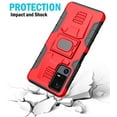 thumbnail image 4 of Case for Jitterbug Smart4, Nakedcellphone Rugged Ring Grip Cover with Stand [Built-In Mounting Plate] for Lively Smart 4 Phone (2023, T608G) - Red, 4 of 8