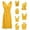 Yellow, variant on Bmisegm Little Girl Dresses Convertible Daughter Matching Party Gown for Show Princess Flower Girl Dress