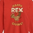 thumbnail image 3 of Instant Message - Happy Rex Giving - Toddler & Youth Long Sleeve Graphic T-Shirt, 3 of 6