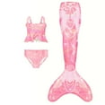 thumbnail image 1 of Luvoko Tween 3 Piece Girls Swimsuit Bathing Suits Bikini Fish Tail Set Ift For Girls 4 13 Years Toddler Girl Bikini Swimsuit Girls Swimsuit with Padding Kids Racing Swimsuit Cow Print Suit Long, 1 of 8