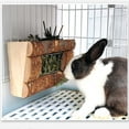thumbnail image 4 of Pet Wooden  Feeder, Multifunction Safe Stainless Steel Grid Reduce Waste Rabbits  Rack Bite  Trapezoidal Design  For Eating, 4 of 8