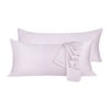 Unique Bargains 2 Pack Silky Satin Body Pillow Cases Lavender Gray 21" x 48"