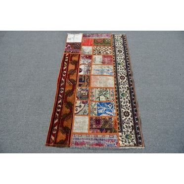 Turkish Rug, Small Rug, Vintage Rug, Oushak Carpet, 32x57 inches Beige Carpet, Outdoor Rug, Bedroom Rugs, Bohemian Door Mat Carpet, 12289