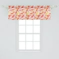 thumbnail image 2 of Ambesonne Orange Window Valance, Fantasy Watercolor Aloha, 54" X 18", Yellow Coral White, 2 of 3