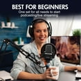 thumbnail image 5 of Podcast Equipment Bundle for 2, Audio Interface with Condenser Microphone, Studio Equipment for Streaming, Gaming, 5 of 13