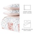 thumbnail image 6 of Noble Linens Blush 3 Piece Scrolled Patchwork Reversible Microfiber Quilt Set, King / CalKing, 6 of 7