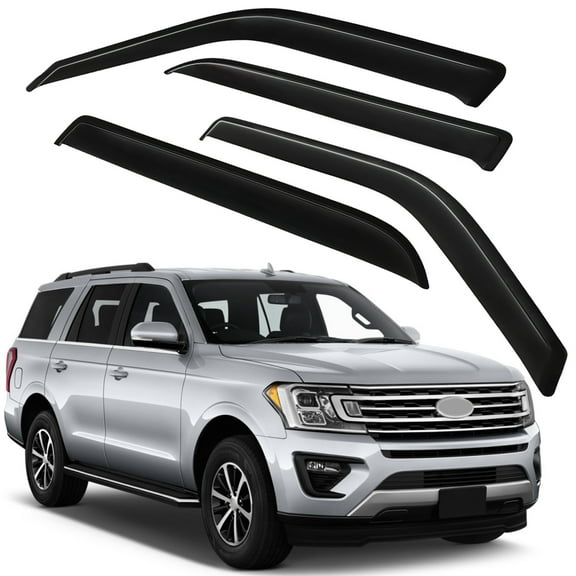 CCIYU Window Visors Side Window Deflector Window Deflector Sun Rain Guard 4Pcs Set Replacement fit for 1997-2017 For Ford Expedition