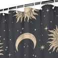 thumbnail image 4 of Gothic Shower Curtain - Dark Celestial Moon & Star Print, Mystical Cosmic Theme Bath Decor, Waterproof Polyester, 36"Wx72"L, Goth Aesthetic Gift, 4 of 5