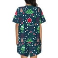 thumbnail image 3 of Kdxio Christmas Print Pajamas Sets for Women Short-Sleeved Pjs with Lounge Shorts Two Piece Sleepwear S-4XL, 3 of 8
