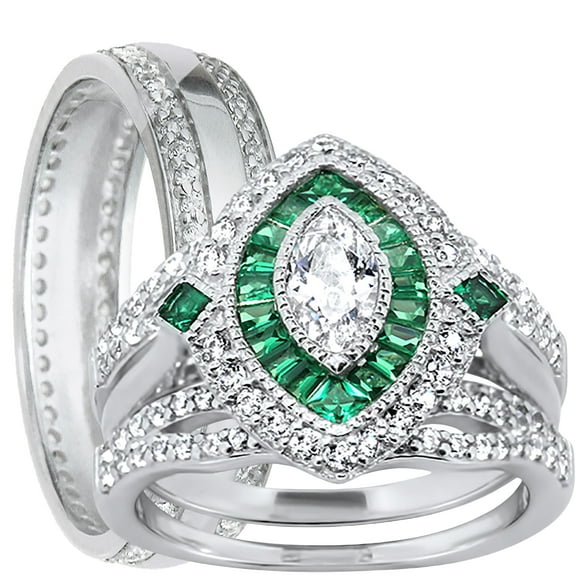 LaRaso & Co His Her Wedding Ring Set Vintage TRIO Couples Rings 6/13