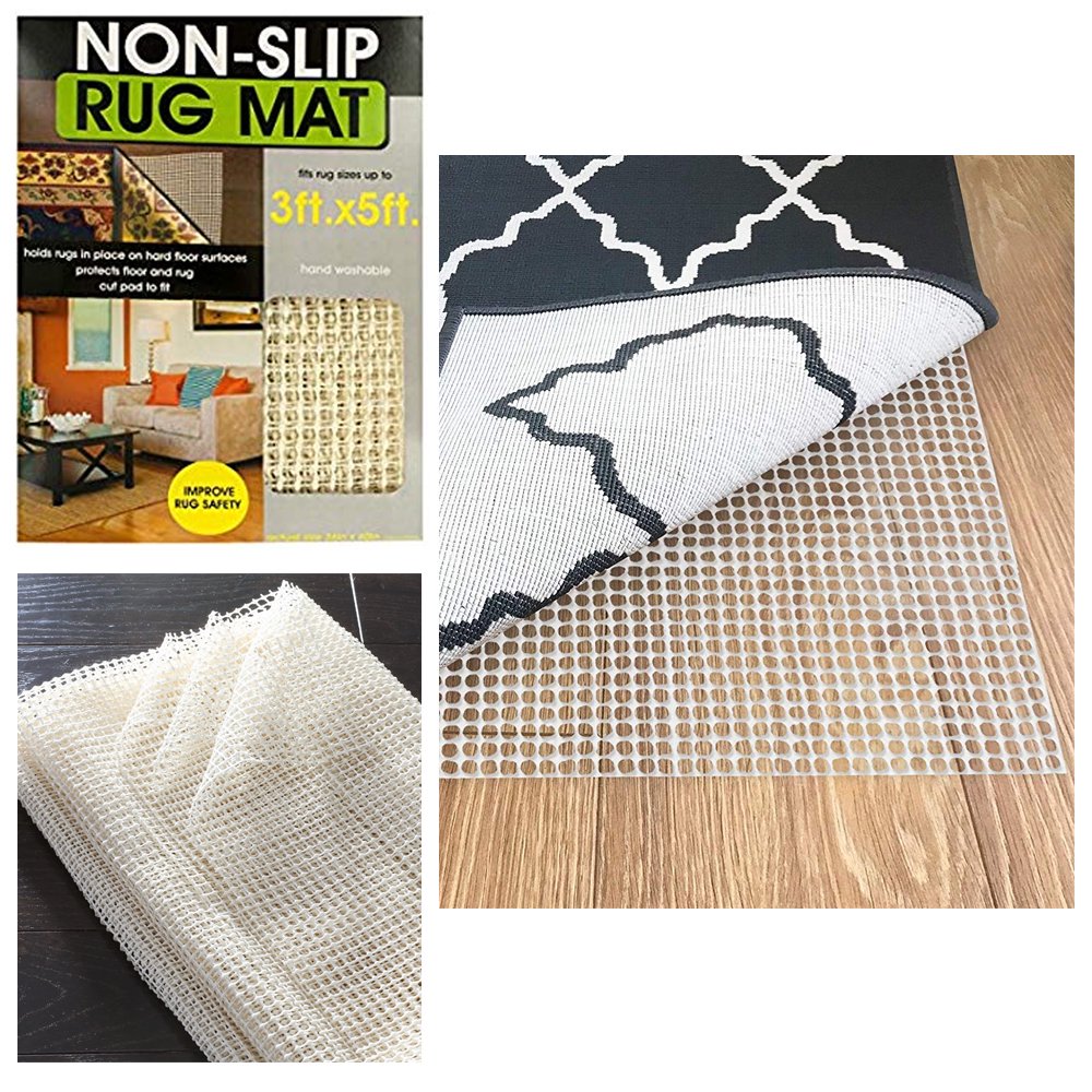 Non Skid Slip Area Rug Mat Pad Underlay NonSkid Pads Protective Carpet