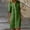 Green, variant on Generic Womens Cotton Linen Button Down Shirt Dress Casual Half Sleeve Lapel Knee Length Dresses Summer Loose Fit Dress