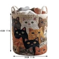 thumbnail image 3 of Darzheoy Collapsible Laundry Basket, Collapsible Embroidered Decorative Laundry Hamper with Lid, Dirty Clothes Storage Organizer for Bedroom, Bathroom, Closet, Dorm, Apartment, 3 of 7