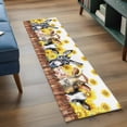 thumbnail image 3 of Sunflowers Farm Animals 2'x6' Runner Rugs for Hallway Kitchen Bedside Non Slip Washable, Vintage Wooden Animals Entryway Rug Runners with Rubber Backing, Long Carpet Runner for Laundry Room, 3 of 8