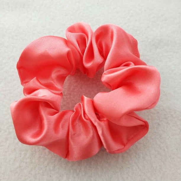 Anillo para el cabello de satén de 60 colores de color sólido Anillo para el cabello de satén de 204 colores Anillo para el cabello de intestino grueso Flor