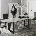 thumbnail image 5 of VEVOR Set of 2 Steel Table Legs, 28"Height 23"Wide Dining Table Legs,Heavy Duty 3.1" Square Box Section Square Table Legs, 28x23x3.1 inch Original Color Industrial Country Style Metal Dining Legs, 5 of 9
