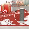 thumbnail image 3 of Memoryfield Christmas 4' x 6' Area Rugs, Washable Living Room Rug Merry Christmas Non Slip Carpet for Bedroom, Low Pile Soft Non Shedding Throw Rugs for Holiday, Red, 3 of 8