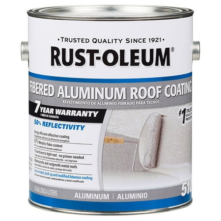 Rust-Oleum 301907 7 Year Fibered Aluminum Roof Coating (Best Heat Reflective Roof Coating)