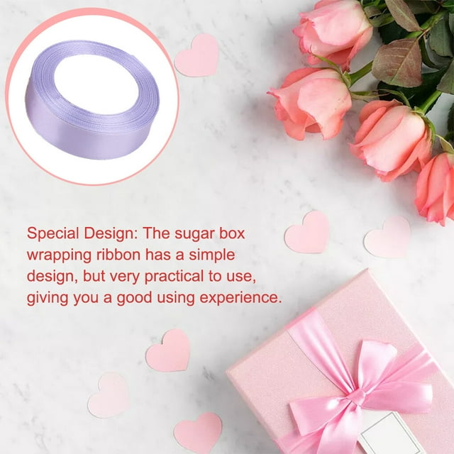 Gift Wrap Ribbon Wedding Clothes Making Supply Multi-color DIY Craft Accessories Festival Fabric Polyester Ribbons Box Ornaments Purple White 44
