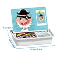thumbnail image 3 of Magnetic Puzzles Face Dress Up Travel Game Double Side Preschool Educational Learning Toy For, 3 of 8