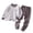 Grey, variant on Wonitaaizi Kids Girls Toddler Solid Pajamas Fall Long Sleeve Crewneck Letter Print Pajamas Sleepwear Set Pink for Size 3-4 Years