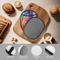 thumbnail image 4 of Pofeuu Rainbow Melting Ice Cream Print Silicone Pot Mat Mitten With Hanging Loop Heat Resistant Oven Mitts Non-Slip Bbq Baking Smoking Potholders, 4 of 7