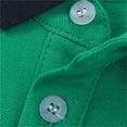thumbnail image 6 of NAISIBABY Kids Boys Polo Shirt, Short Sleeve Cotton Collar Button-Up Summer School Uniform Pique T-Shirt Green 14T, 6 of 8