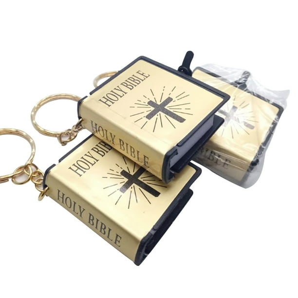 Julam Mini Bible Book Hang Key Ring Keychain Catholic Accessories