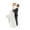 White, variant on BinKFF Modern Wedding Cake Toppers Bride and Groom Handmade Figurine for Decoration, Rustic Cake Topper for Wedding, Funny Couple Statue Desk Decoration, 5.5 inchs