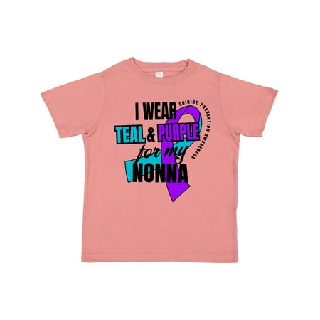 

Inktastic Suicide Prevention I Wear Teal and Purple for My Nonna Gift Toddler Boy or Toddler Girl T-Shirt