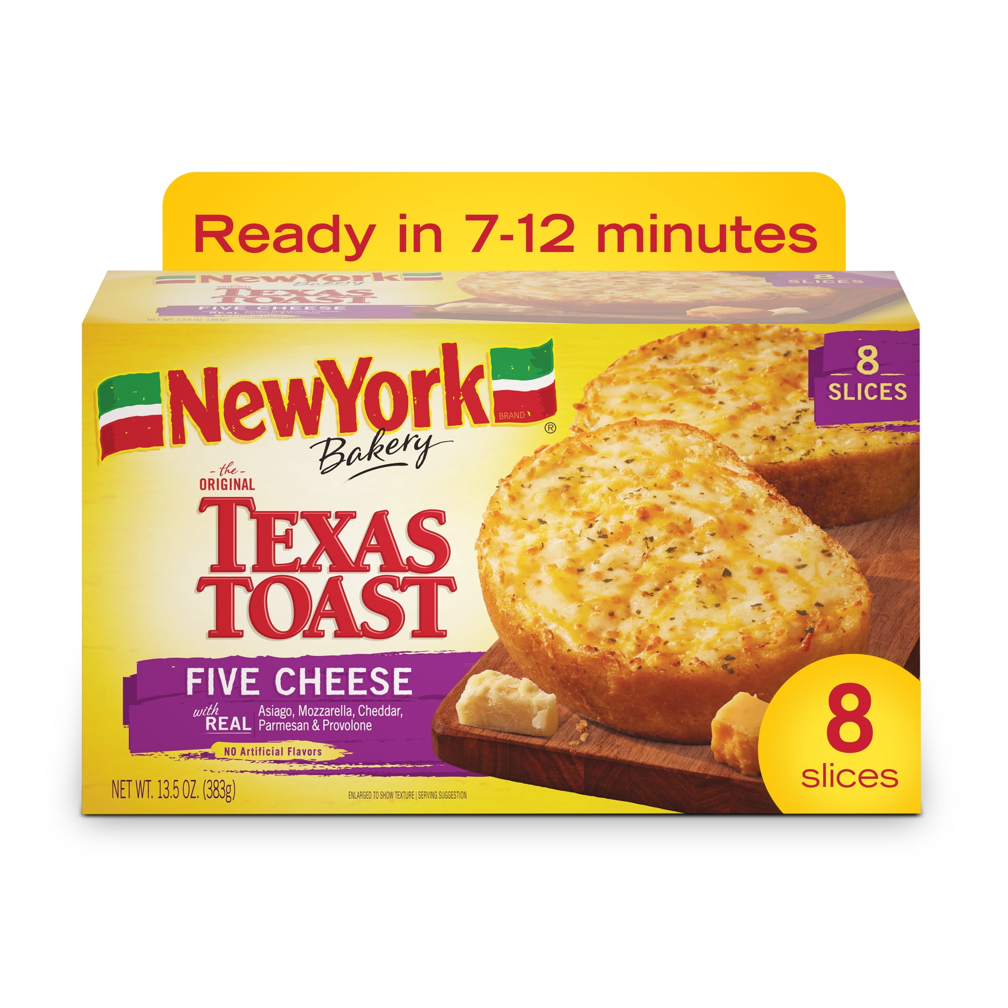 New York Bakery Five Cheese Texas Toast, 13.5 oz (8 Count), Frozen