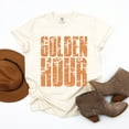 thumbnail image 3 of Golden Hour Block Distressed - Women's Garment Dyed Graphic T-Shirt, 3 of 10
