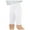 White, variant on Girls High Waist Fitted Bermuda Shorts Solid – Breathable Slim Fit Yoga Pants, Sporty Summer Outer Wear Clothes for Girls, Active Daily Look for Kids Size
