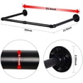 thumbnail image 2 of 22" Industrial Pipe Coat Hanger Clothes Rack, Multi-Purpose Hanging Rod Storage, 2 of 2