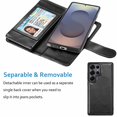 thumbnail image 5 of Wallet Case for Samsung Galaxy S25 Ultra Wallet Case 6.8" 5G (2025), [9 Card Slots] Luxury PU Leather Credit Holder Carrying Folio Flip [Detachable] Kickstand Magnetic Phone Cover & Lanyard [Black], 5 of 6