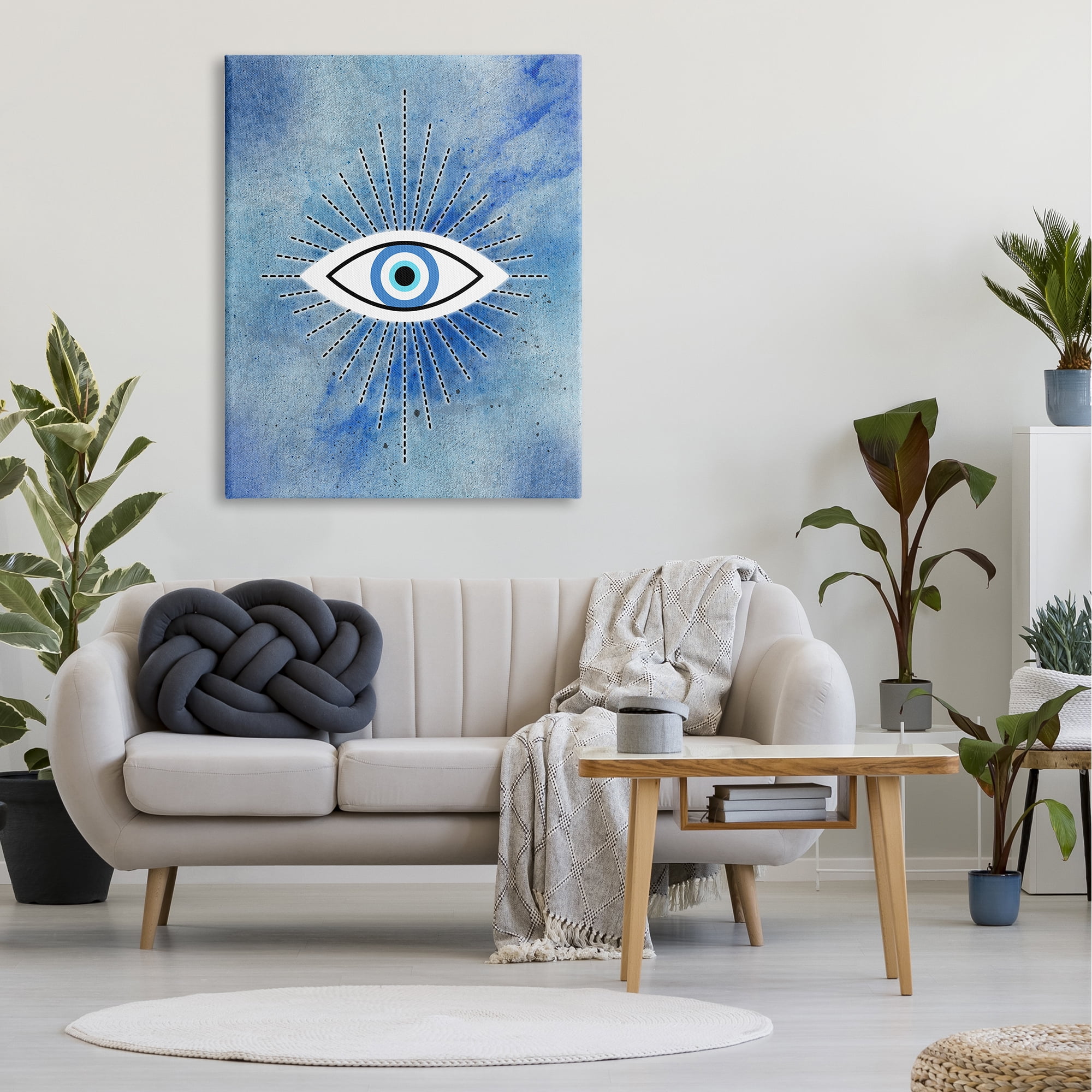 Stupell Industries Deco Evil Sky Eye All Seeing Sacred Charm,36 x 48, Design by Martina Pavlova