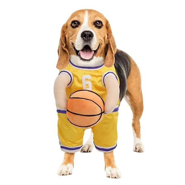 Disfraz Baloncesto para Perro Con Pelota Halloween (L ) Amarillo