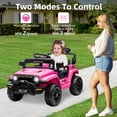 thumbnail image 6 of TROPOW Kids Cars Electric Ride On,12V Ride On Truck Car, Toddler Ride On Toy w/Parent Remote Control, Steering Wheel Music,Kids Electric Vehicles for Age 2-5,Christmas Gifts for Kids, 6 of 9
