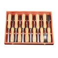 thumbnail image 1 of HEMU FASHION SHE.K 12PCS Wood Carving Chisel Set Sharp Woodworking Hand Knife Tools Gouges Steel DIY Woodcut Working Professional silver&wooden, 1 of 7