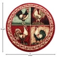 thumbnail image 6 of Flash Furniture Gallus Round Country Cream, Tan, Black, Red Area Rug, 6' x 6', 6 of 7