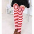thumbnail image 2 of Masteelf Red White Stripe Socks for Warmth and Style Acrylic Size Fits Most, 2 of 5