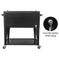 80 Quart Outdoor Patio Cooler on Wheels,Portable Beverage Rolling