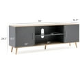 thumbnail image 2 of ChVans 70 Inch Mid Century Modern TV Stand for TVs up to 80 inches, Wood TV Stand with Storage, Entertainment Center for Living Room Bedroom, TV Media Console, 2 of 8