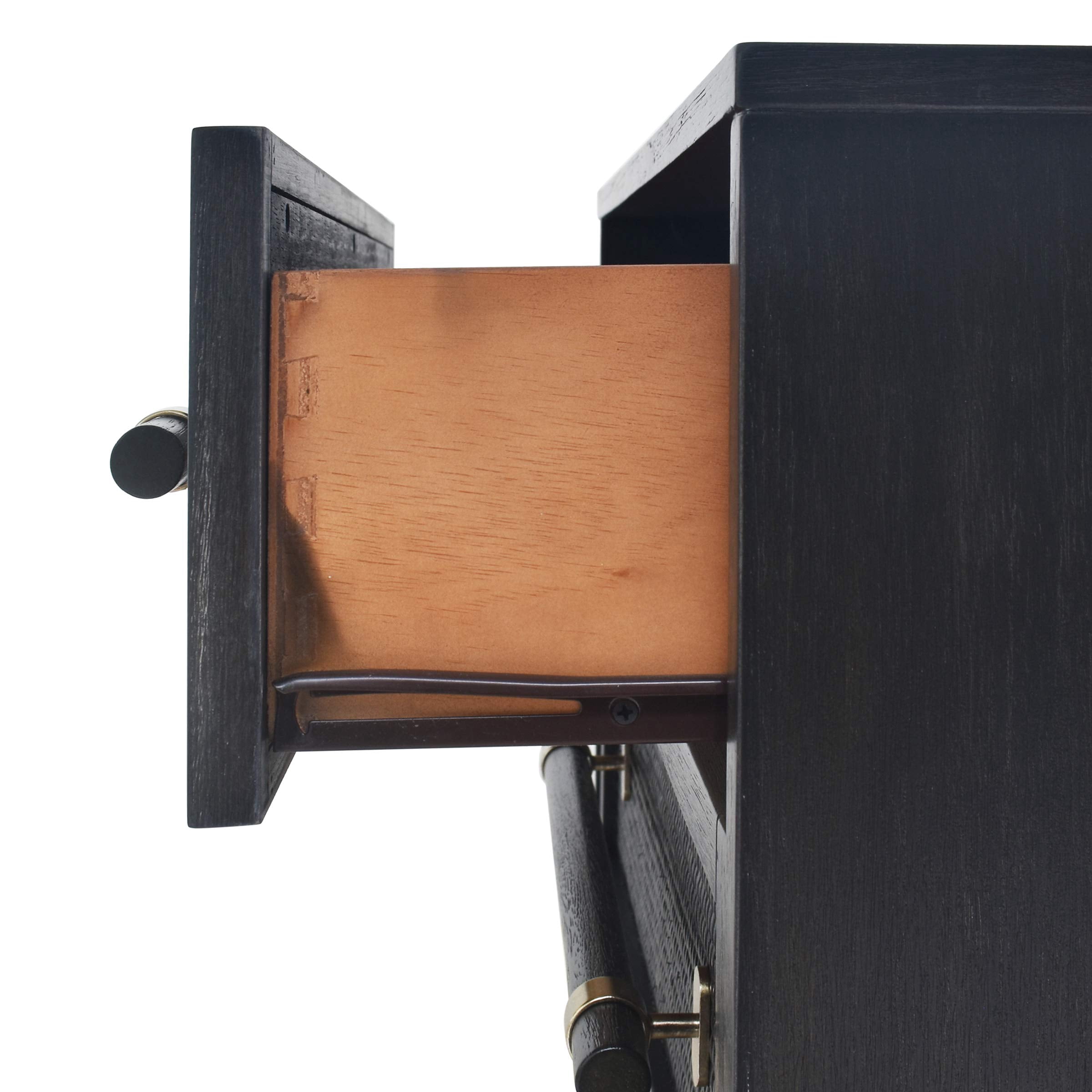 Hopper Studio Sophia Antique Black 2-Drawer Nightstand - Stylish Storage