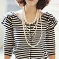 thumbnail image 4 of MesaSe Pull Collier Imitation Perles Femmes Multicouches Exagéré Collier de Perles pour Mariage, 4 of 8
