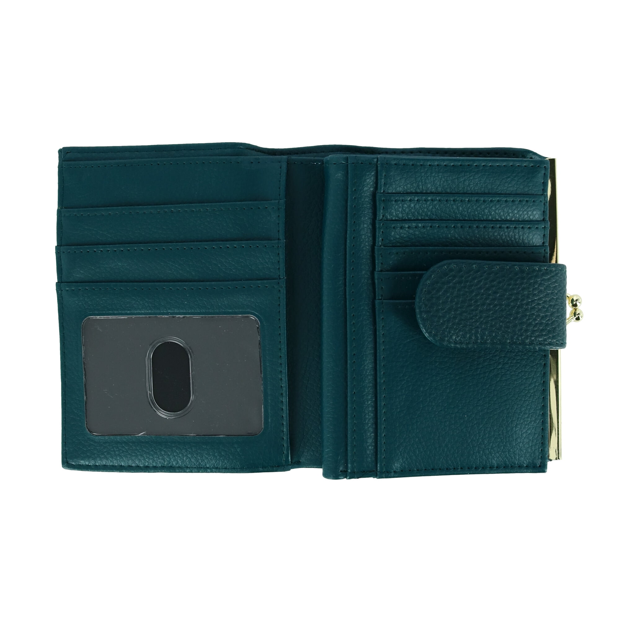 Buxton Women's Lexington Faux Leather RFID Card Case Wallet with Coin