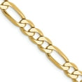 thumbnail image 1 of 14K Yellow Gold 6.25mm Flat Figaro Chain (20 X 6.25) Made In South Africa ffl160-20, 1 of 6