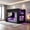 Purple, variant on AUU Full Size Wood Bunk Bed with Height-Adjustable Desk, Wardrobe, Ample Storage Shelves & RGB Lighting – Multi-Functional Space-Saving Loft Bed for Bedroom, Dorm, or Teen Room