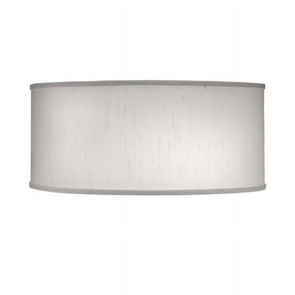 18 x 18 x 8 in. Hardback Shallow Drum Lamp Shade, Global White